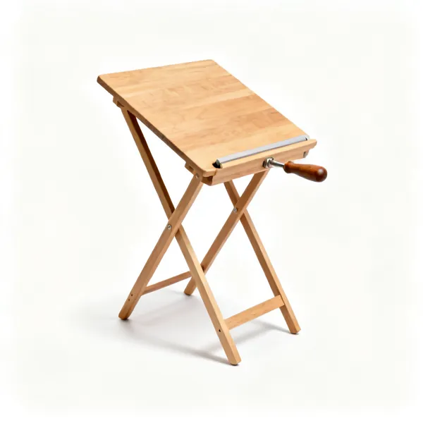 A folding wooden pasting table