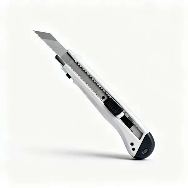 A retractable trimming knife with a snap off blade
