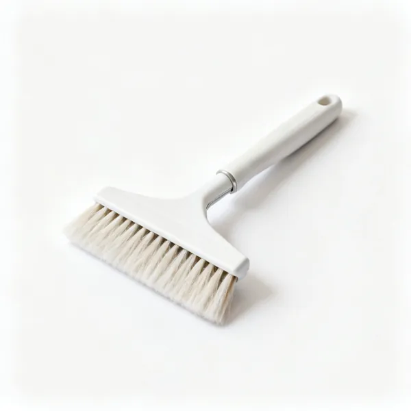 A wide wallpaper smoothing brush with soft bristles