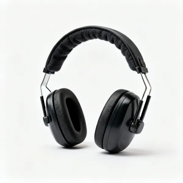 Ear protection: A pair of over ear protective ear defenders with a padded headband