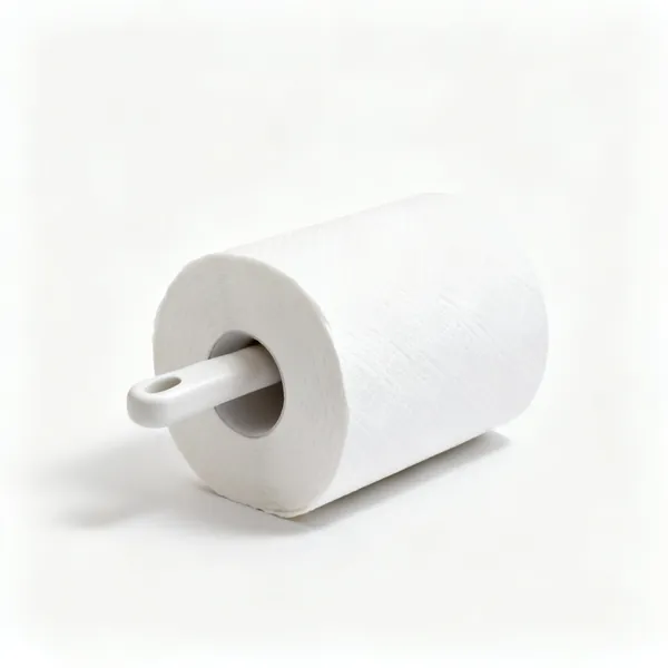 Kitchen roll: A roll of white kitchen paper towel