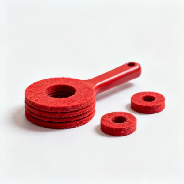 Fibre tail washers: A set of flat red fibre plumbing tail washers of different sizes