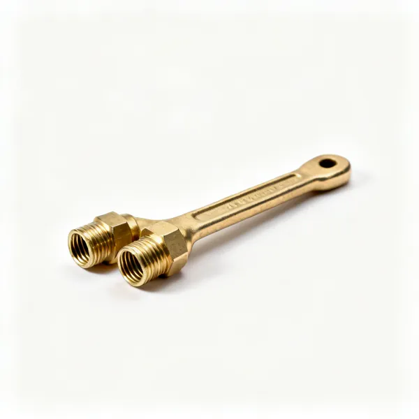 Tail extensions: A pair of brass tap tail extension pieces with male and female threads