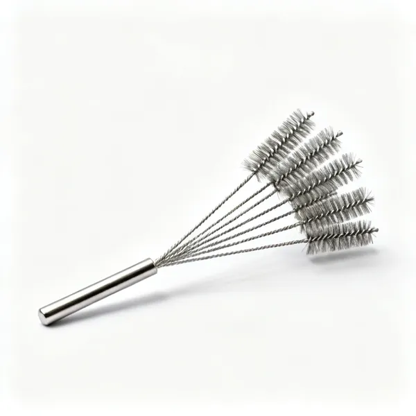 Fitting brushes: A set of round wire fitting cleaning brushes of graduated diameters