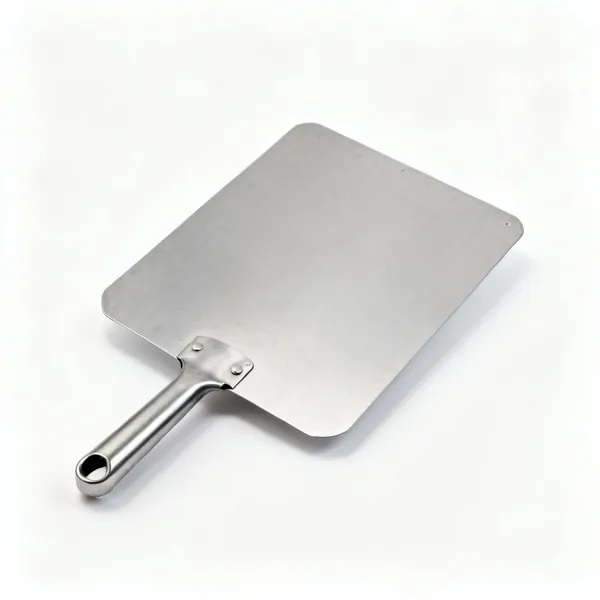 Flame protection plate: A rectangular metal flame protection shield plate with a handle