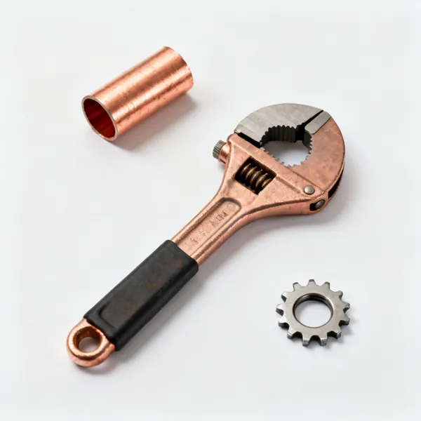 A copper pipe slice, a small circular ratcheting ring cutter