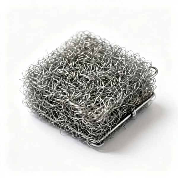 A pad of fine steel wire wool