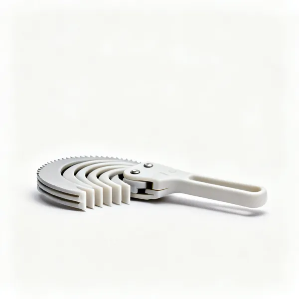 Spare shear blades: A set of replacement curved plastic pipe cutter blades