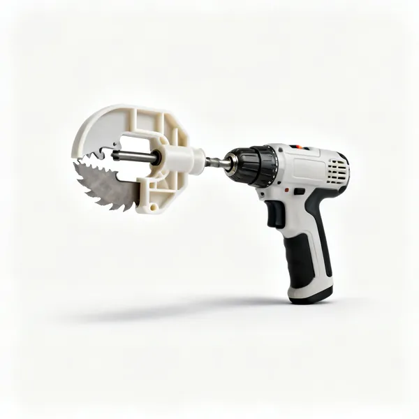 Internal pipe cutter: An internal plastic pipe cutter, a drill driven tool with a cutting blade on a shaft