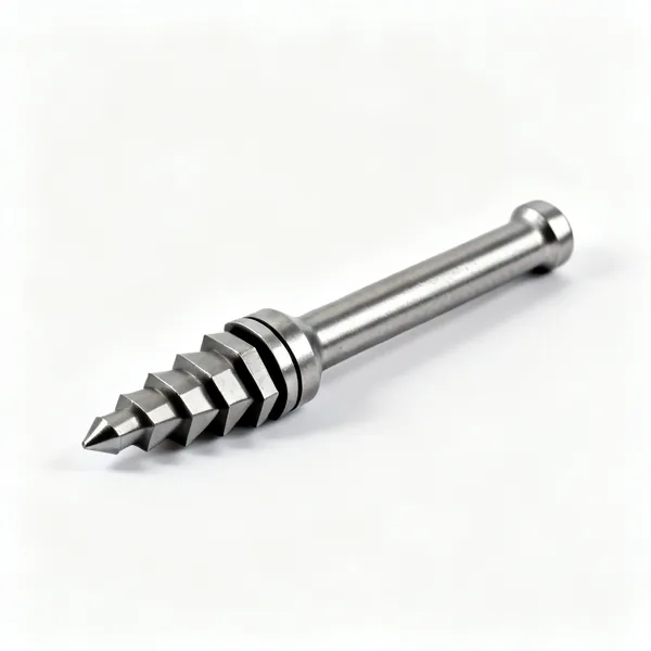 A set of steel swaging punches with stepped tapered ends of graduated sizes