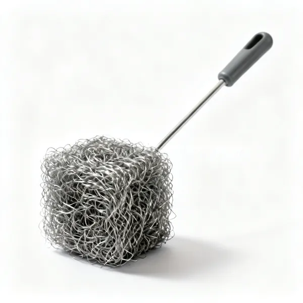 A pad of fine steel wire wool