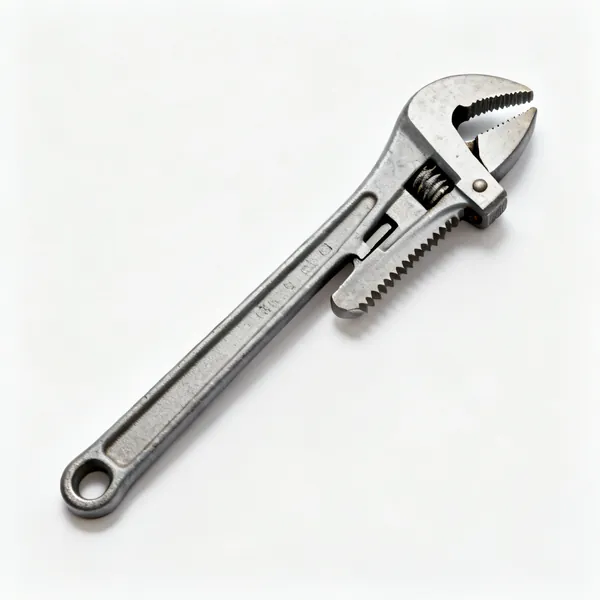 A pair of water pump pliers with an adjustable slip joint and long serrated jaws