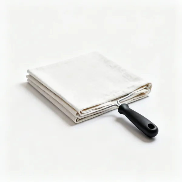 Dust sheets: A folded canvas dust sheet