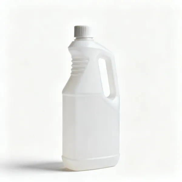 A plastic bottle of limescale remover descaler with a screw cap