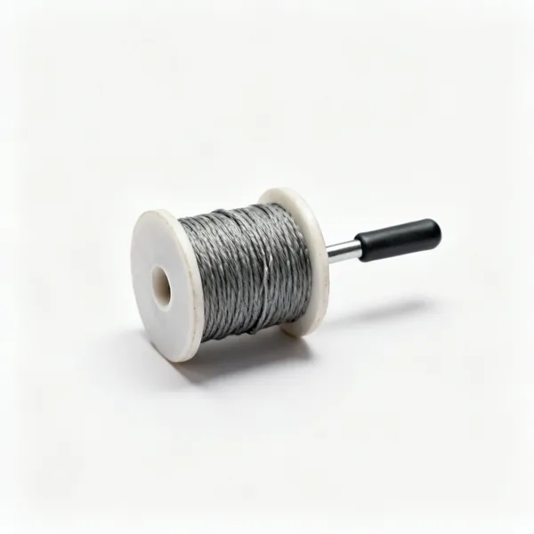 A small reel of graphite gland packing cord