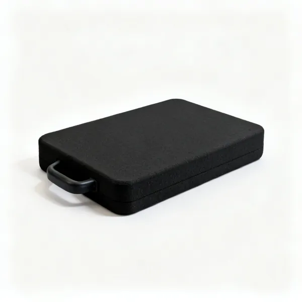 A thick black closed cell foam kneeling pad