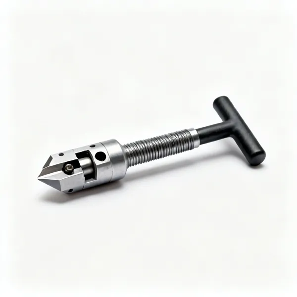A tap reseating tool with a threaded guide body, cutter head and T handle
