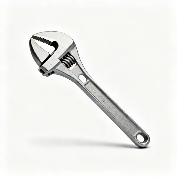 A pair of water pump pliers with an adjustable slip joint and long serrated jaws
