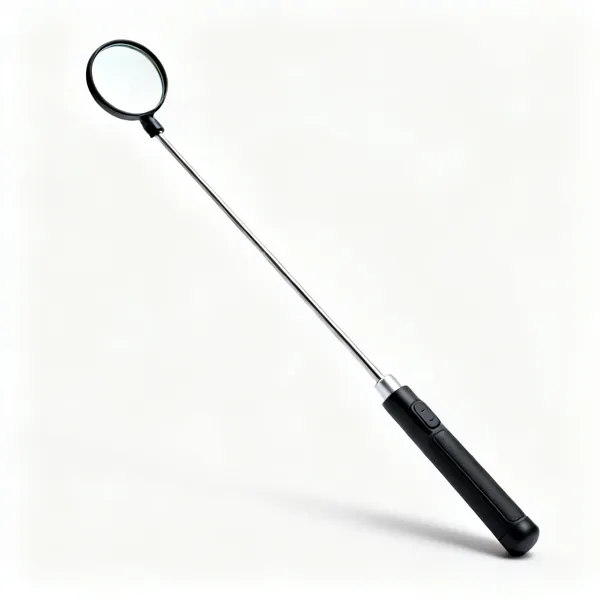 Telescopic mirror: A telescopic inspection mirror with a small round mirror on an extending shaft