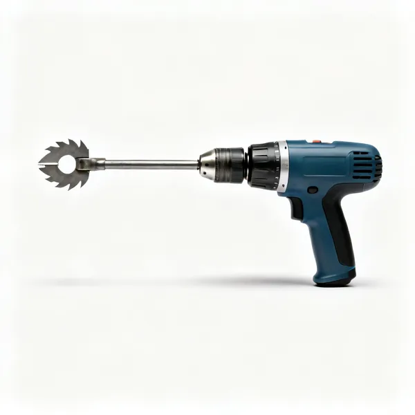 An internal pipe cutter, a drill driven tool with a cutting blade on a shaft