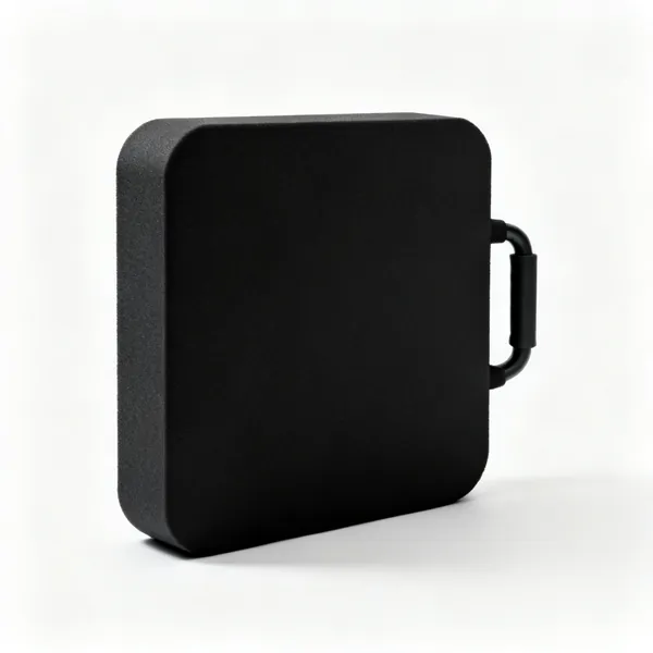 A thick black closed cell foam kneeling pad