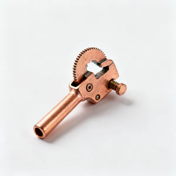 Mini pipe cutter: A small mini copper pipe cutter with a compact body, cutting wheel and thumbscrew