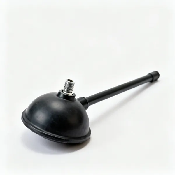 Rubber plunger head: A round rubber drain rod plunger head disc with a threaded connector