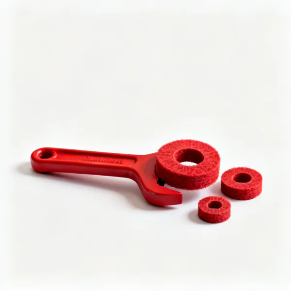 Fibre washers: A set of flat red fibre plumbing tail washers of different sizes