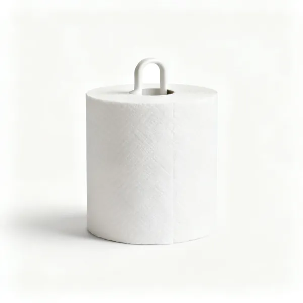 Kitchen roll: A roll of white kitchen paper towel
