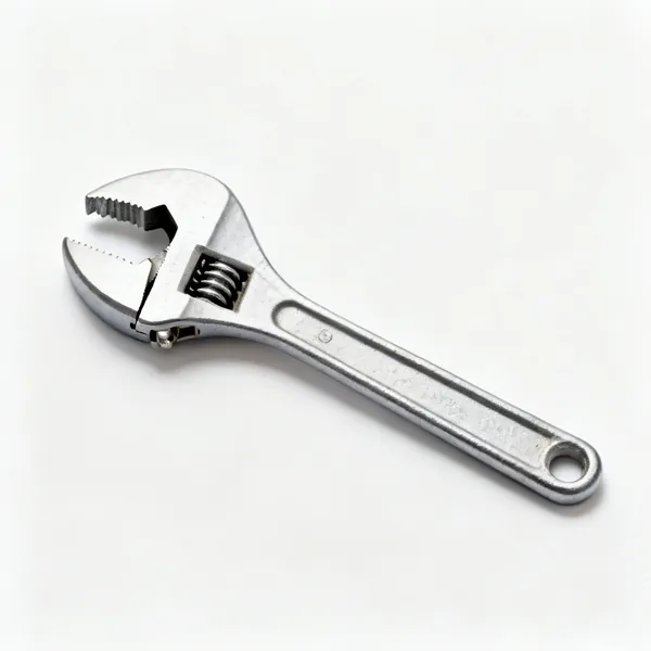 Sink waste spanner: A sink waste nut spanner with a cranked handle and a wide notched jaw