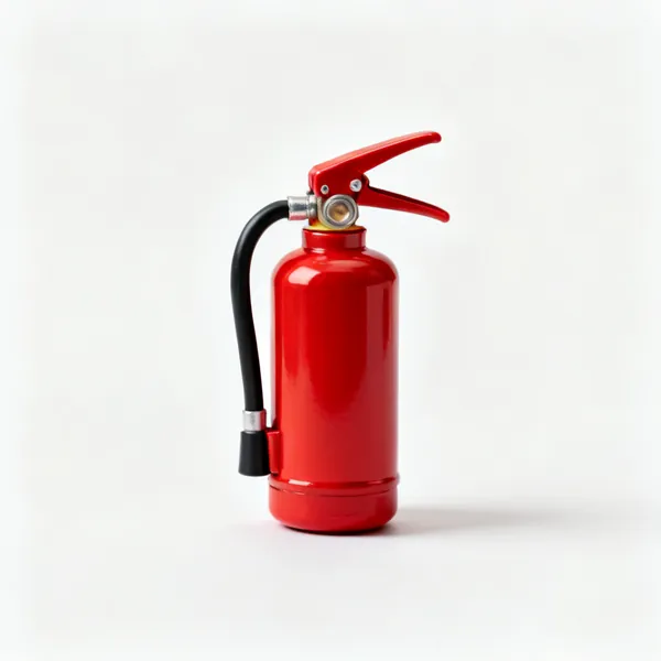 A small red fire extinguisher