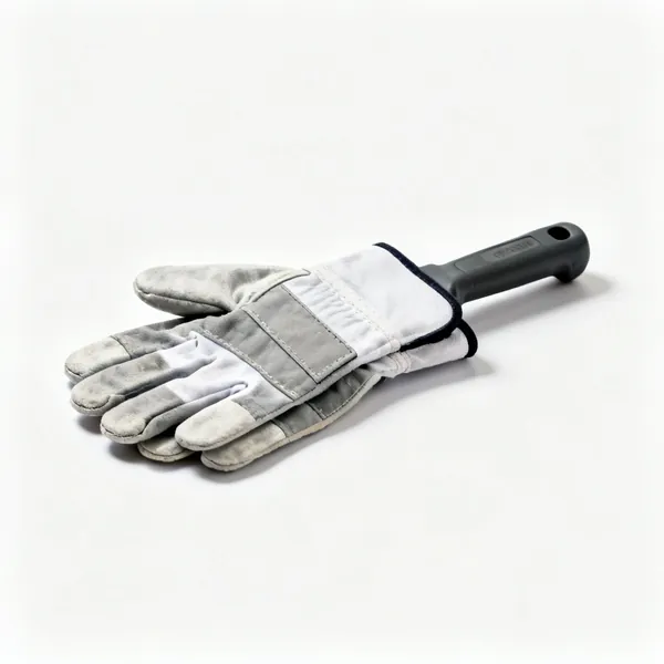 A pair of work gloves with reinforced palms