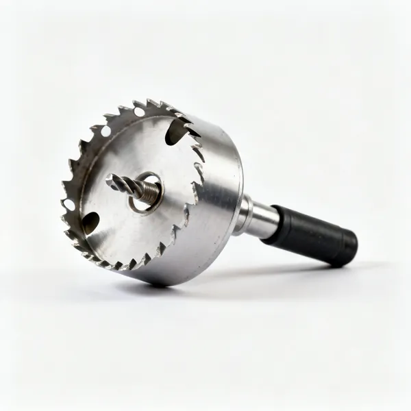 A hole saw cutter with a pilot bit and arbor