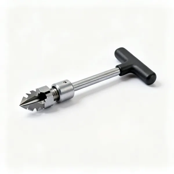 A tap reseating tool with a cutting head and T handle