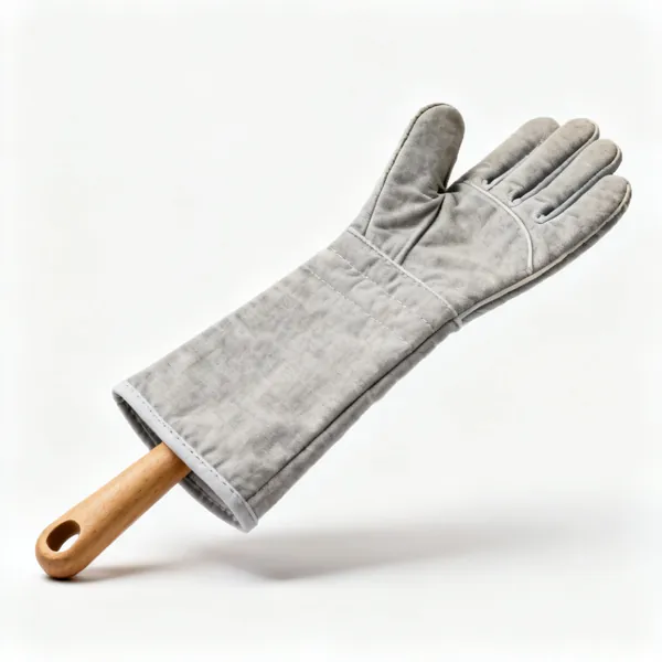 Heatproof gloves: A pair of long heatproof kiln gloves