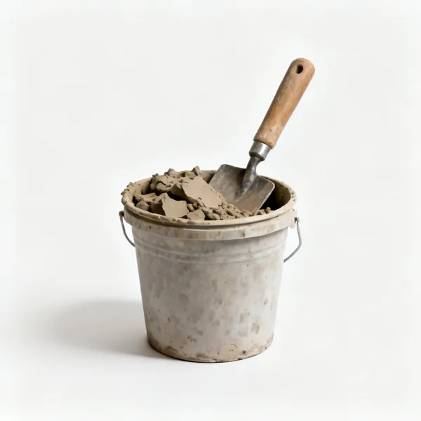 Reclaim buckets: Buckets of reclaimed pottery clay