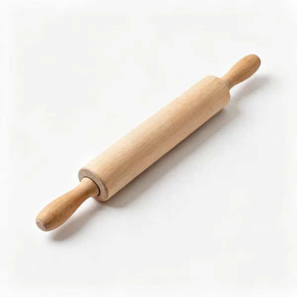 A wooden rolling pin for clay