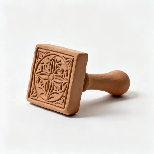 Clay stamps: Carved clay stamping tools