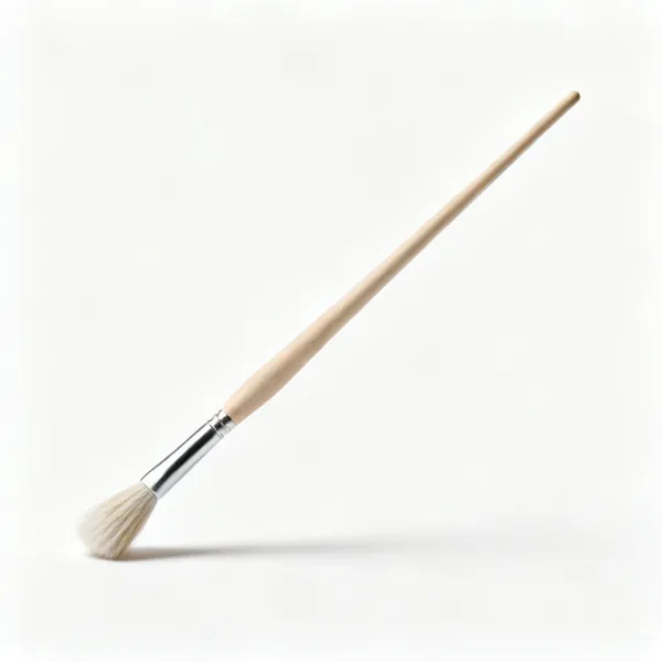 A long soft banding brush for pottery