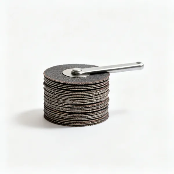 Thin cut discs: A stack of very thin 1mm abrasive metal cutting discs