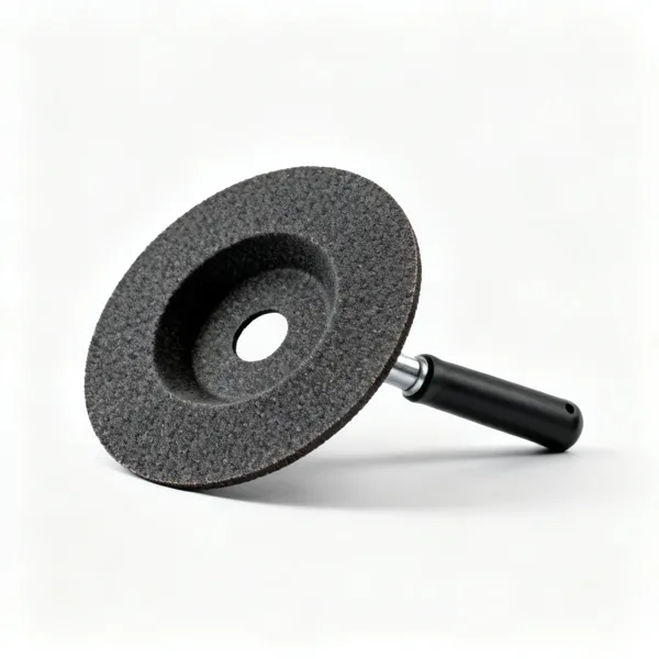 A thick depressed centre abrasive grinding disc