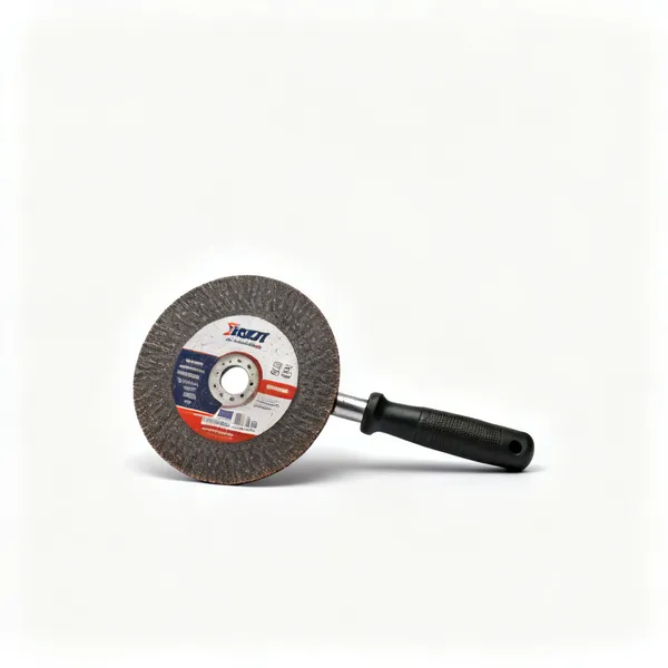 A thin reinforced abrasive metal cutting disc with a printed label