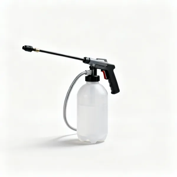 A pressurised water suppression bottle with a hose and a lance