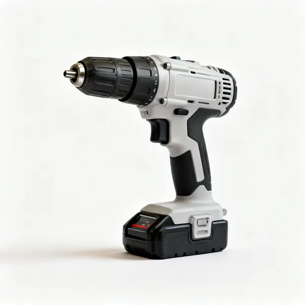 A compact cordless drill driver with a keyless chuck and a small battery