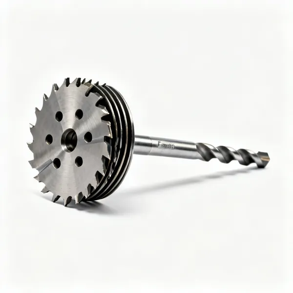 Forstner bit: A set of Forstner drill bits with circular cutting rims