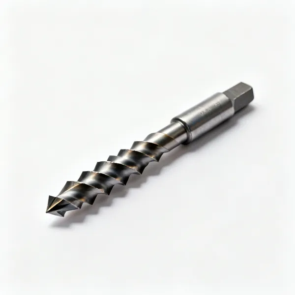 Step drill: A stepped conical drill bit with graduated cutting steps