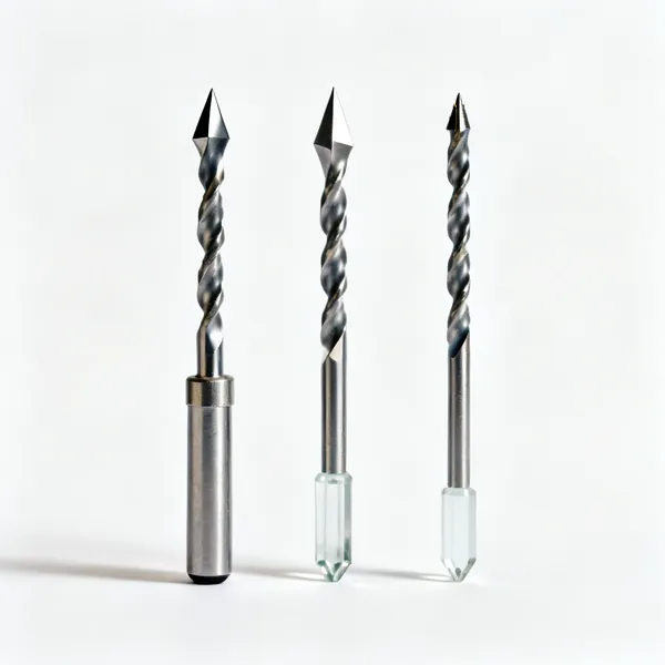 Tile and glass bits: Three spear point tile and glass drill bits
