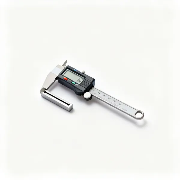 A small digital depth gauge with a display and a sliding base
