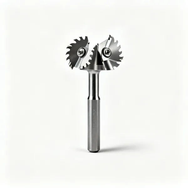 Rail and stile set: A matched pair of rail and stile router cutter bits with mirrored profiles