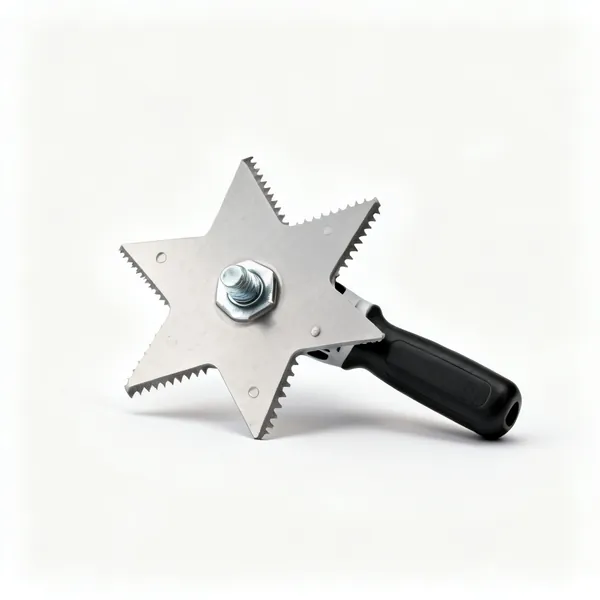 Universal blade adaptor: A star shaped universal oscillating multi tool blade adaptor plate with a bolt
